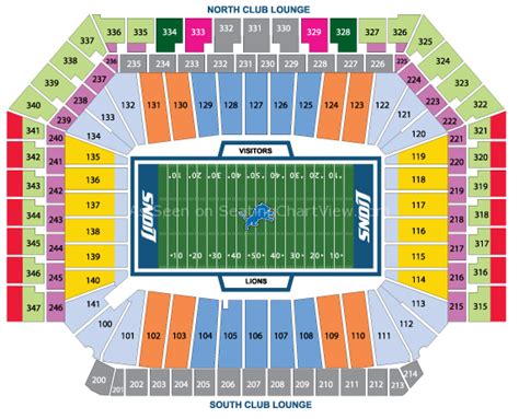 ford field football seating chart